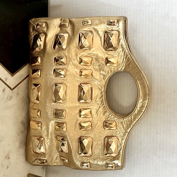 •B-Low the Belt• Stunning Luxe Goldi Rocks bag - Picture 7 of 10